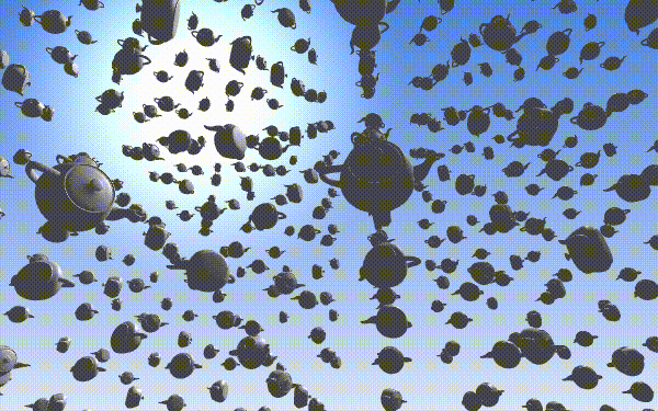 The Teatime teapot-orbit demo as a looping GIF